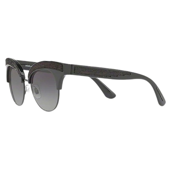 $540 Dolce&Gabbana Sequin Brows Sunglasses Embellished Cat Eye Black Runway NWT - Picture 5 of 13